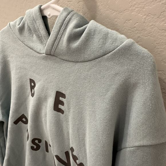 Little Co. Blue Be Positive Hoodie Sweatshirt - Picture 2 of 11